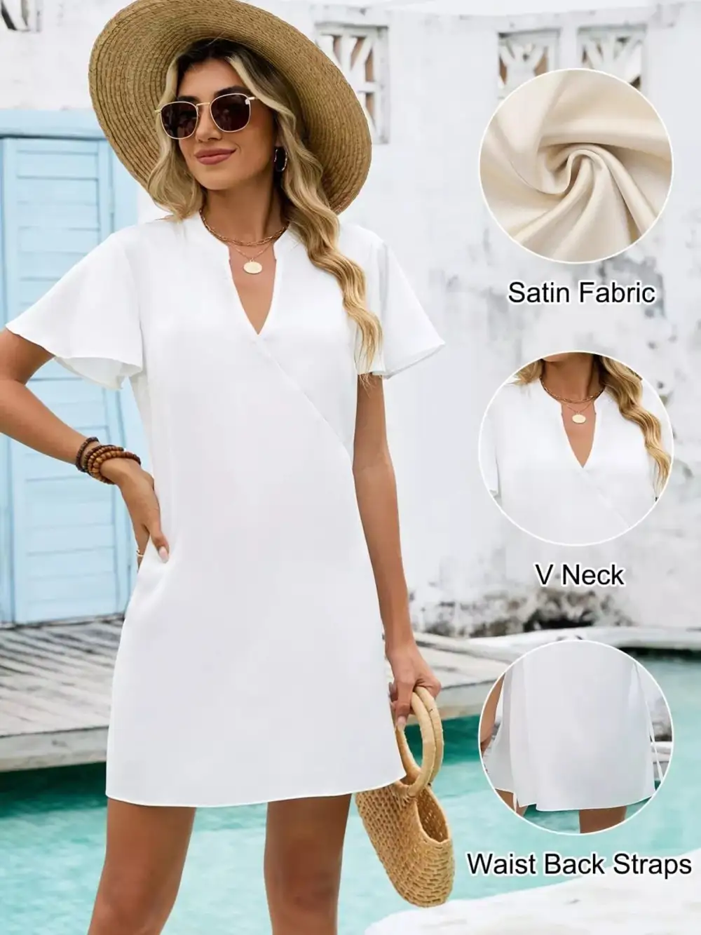 Flutter Sleeve Mini Dress