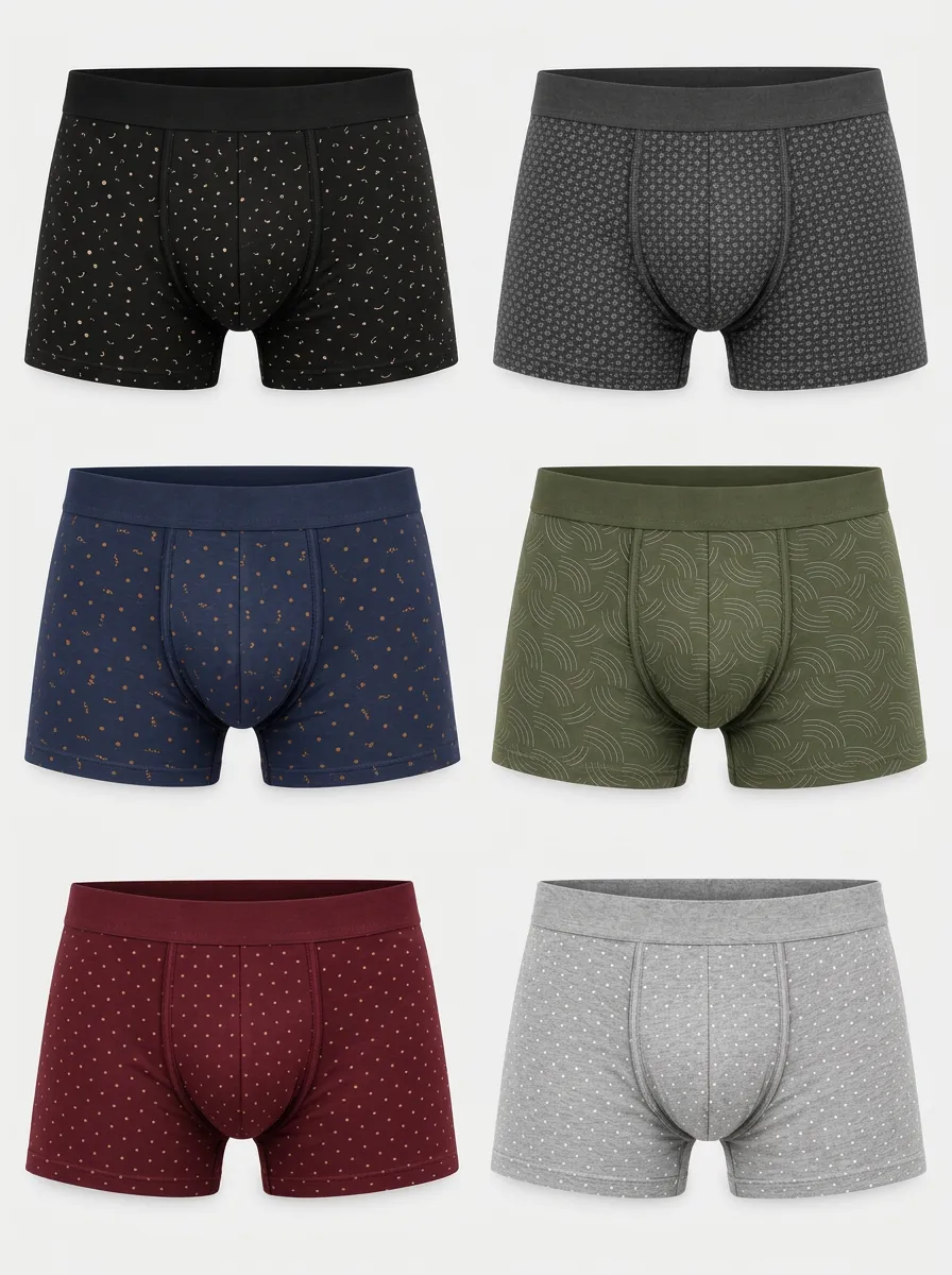 Men's Geometric Boxer Briefs 6-Pack