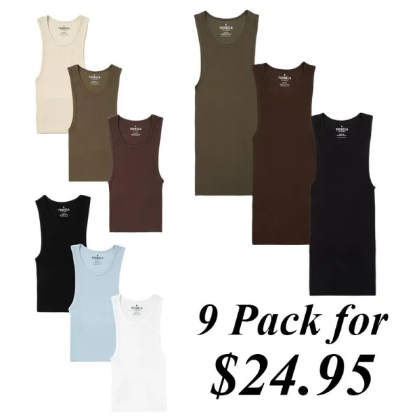 9PACK-Men'S Knitted Sports Vest