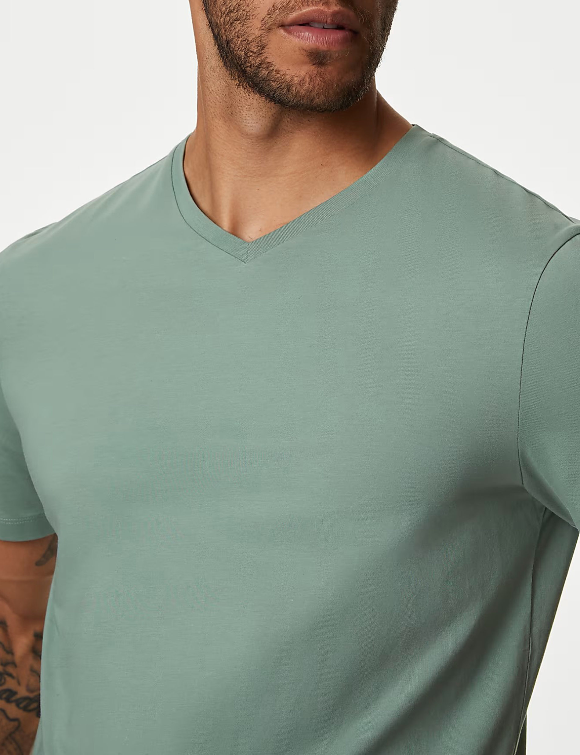 Pure Cotton V-Neck T-Shirt