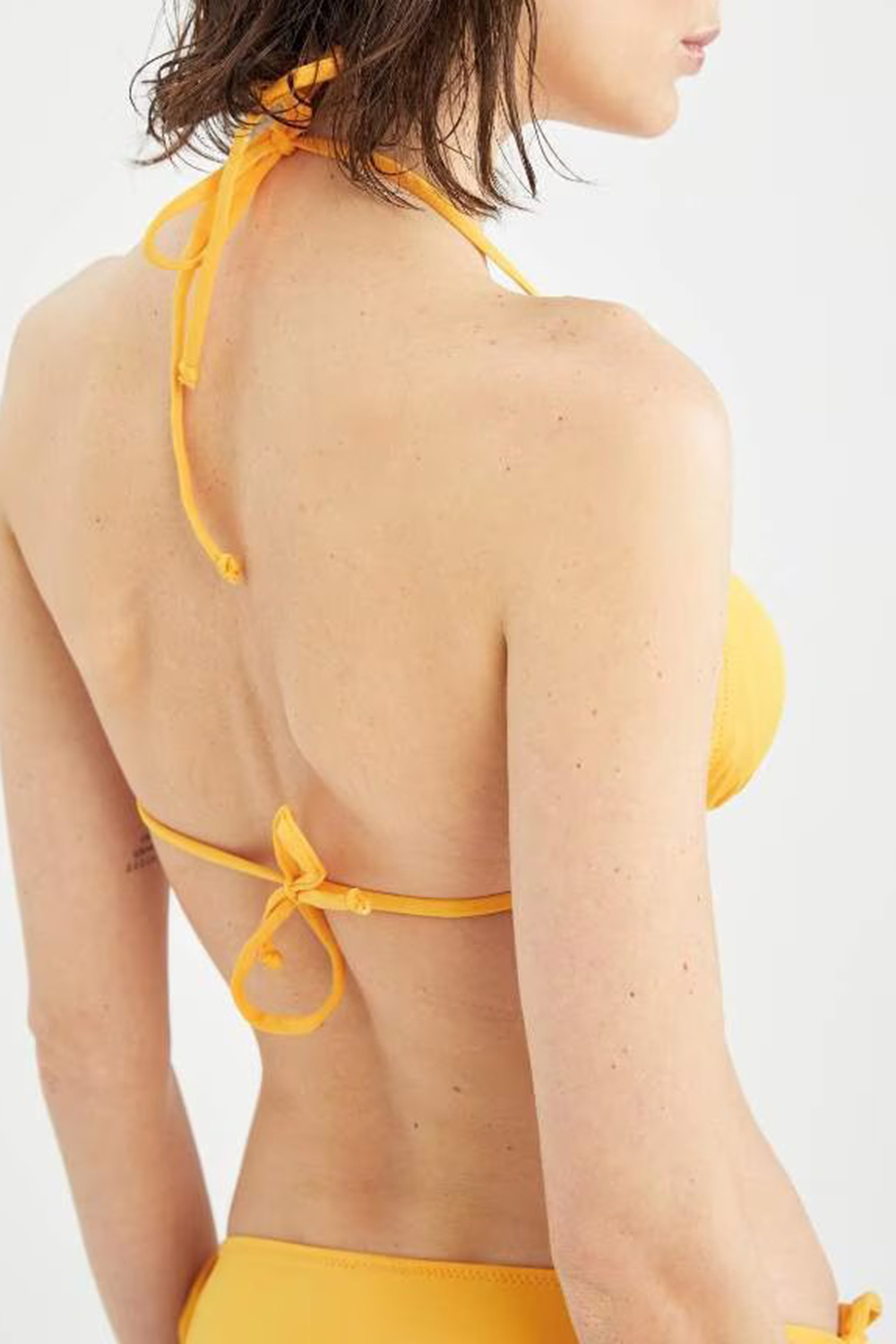 Graceful Solid Halter Swimsuit