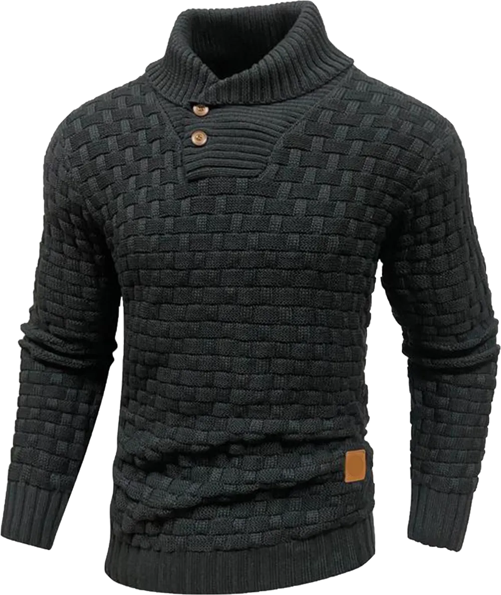🧶 Men’s Shawl Collar Knit Sweater – Classic Warmth. Effortless Style. Smart Comfort for the Cold Season