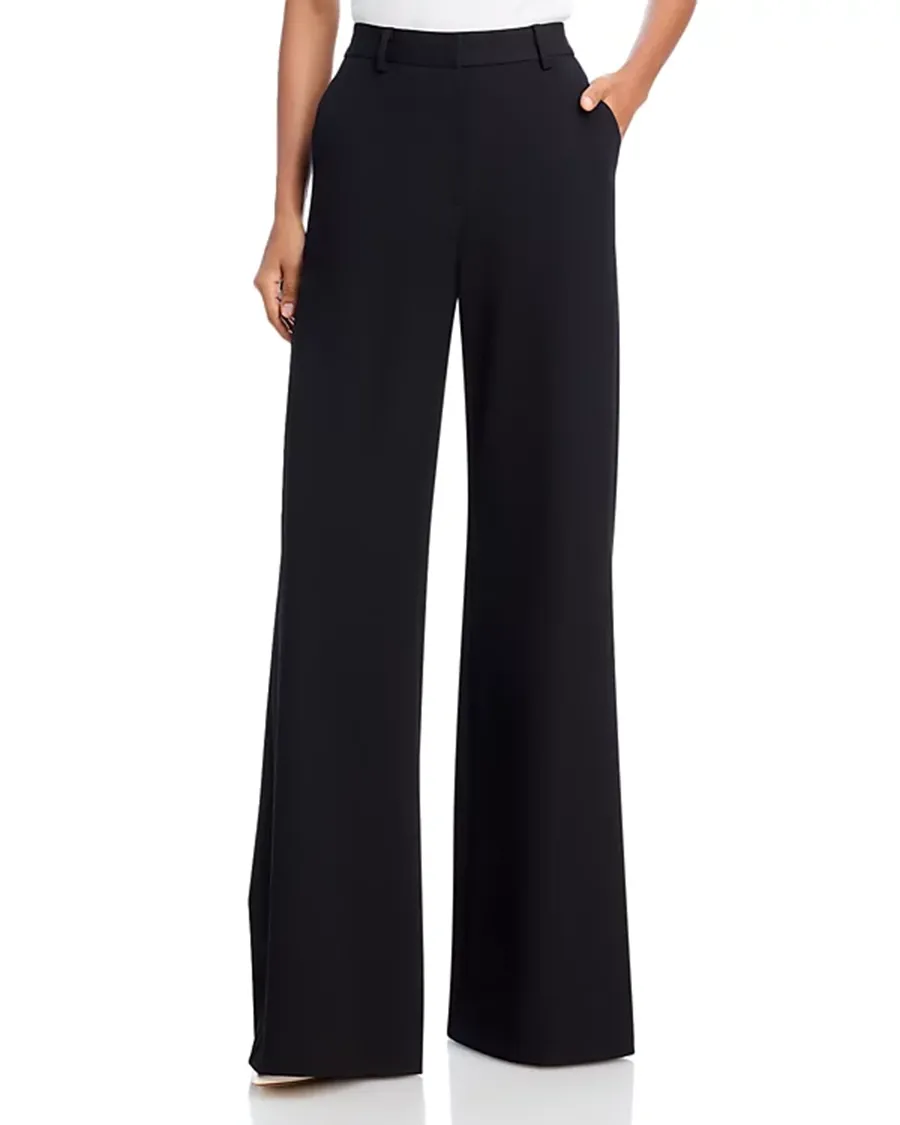 Black Wide leg Silhouette Pants