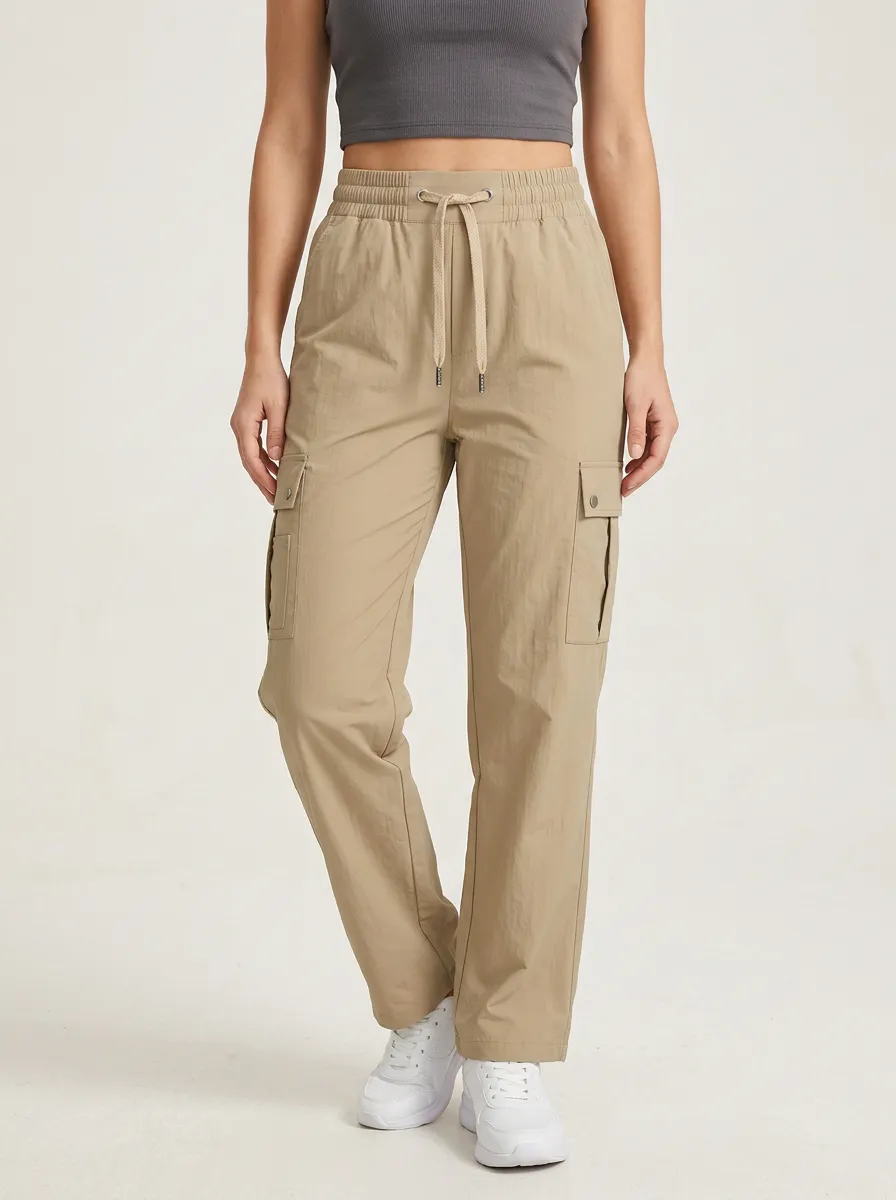 Women's Sport Inspired Cargo Graphic Cargo Work Pants