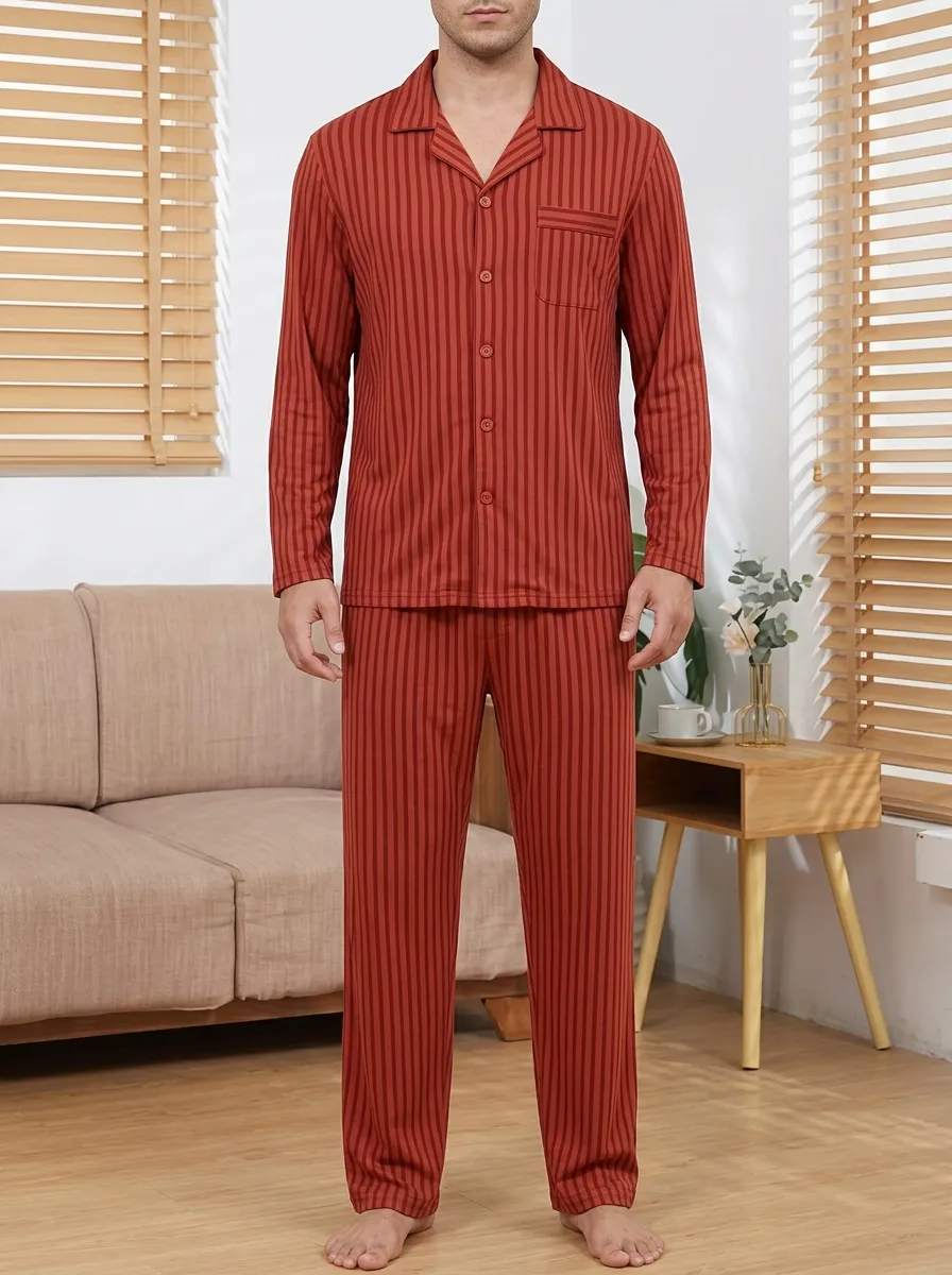 Striped Men's Pajama Set
