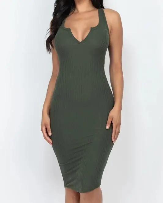 Ribbed Midi Dress Midi Dress