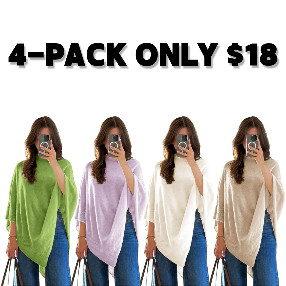 Women's Plain Loose Elegant Fashion Sweater Shawl