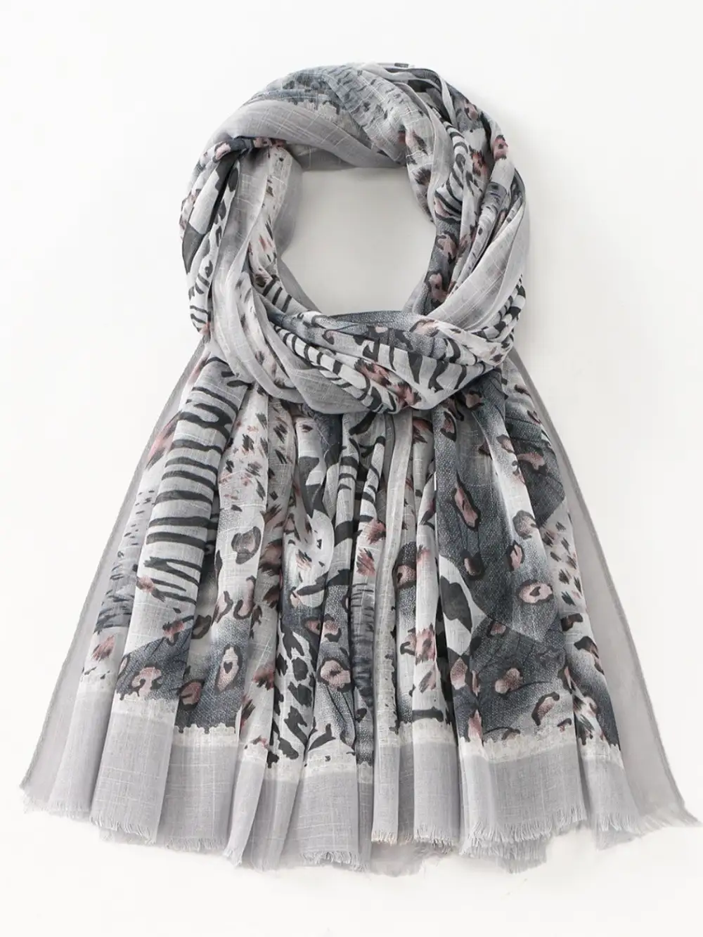 Multi Color Selectable Leopard Print Scarf Shawl Full Year