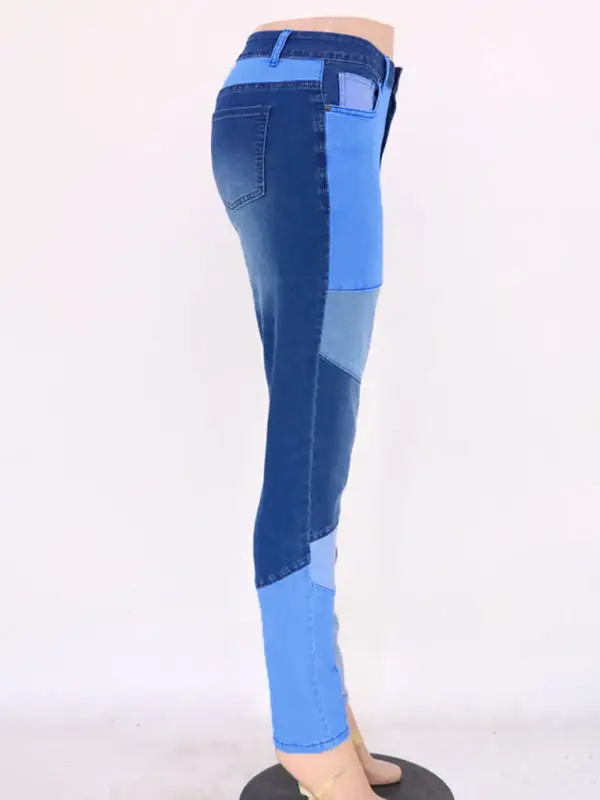 Structured High Waist Skinny Denim Jeans