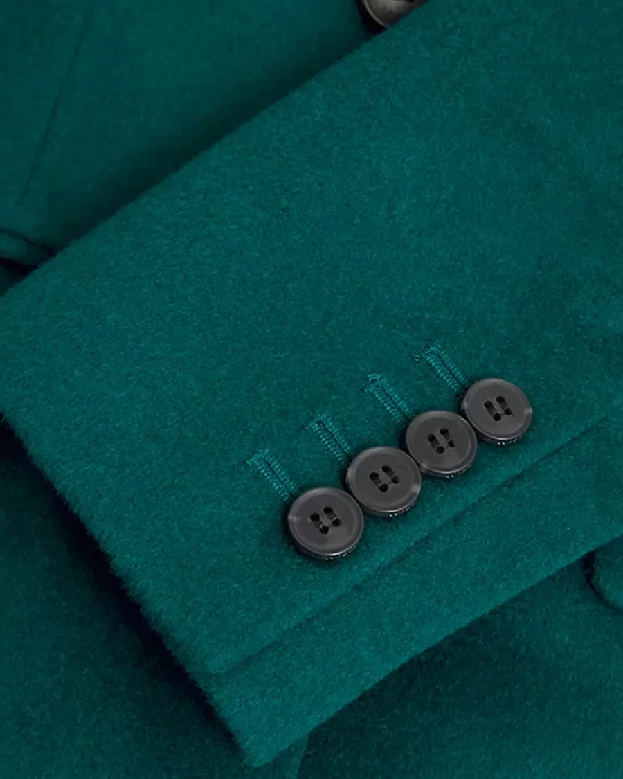 Flap Pockets at Front Wool Coat