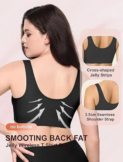 Women's Seamless Wireless Bra – Full Coverage, Push-Up & Comfy, Plus Size Friendly