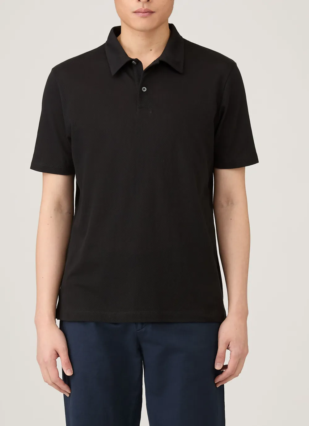 Clean Everyday Regular Fit Mesh Cotton Short Sleeve Polo Shirt