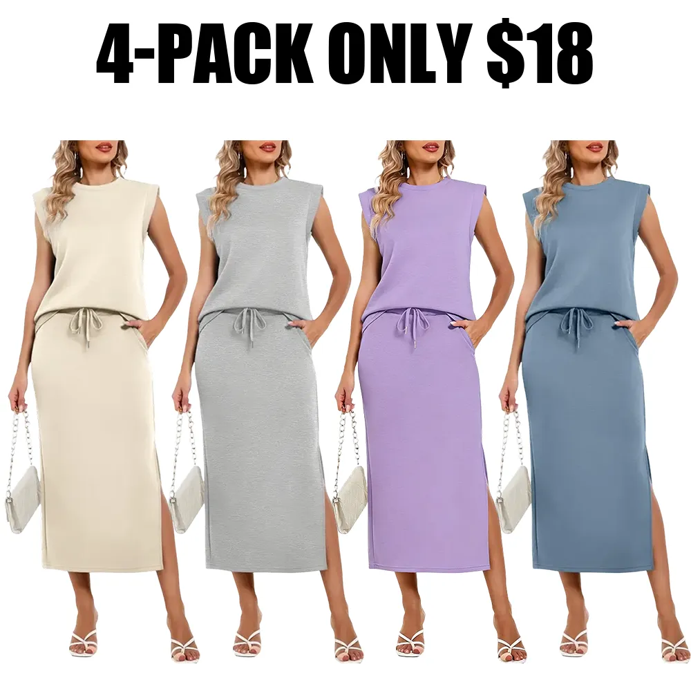 Women's 2-Piece Fitted Basic Outfits