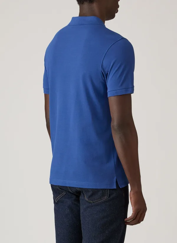 Elevated Everyday Slim Fit Cotton Pique Short Sleeve Polo Shirt