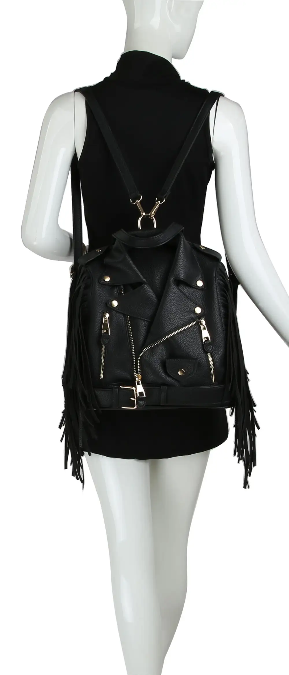 Fringe Jacket Style Backpack