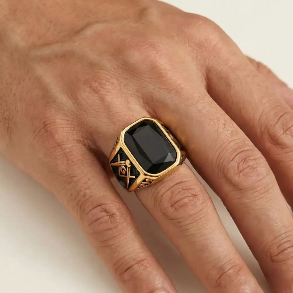 Men's Retro Masonic Ring
