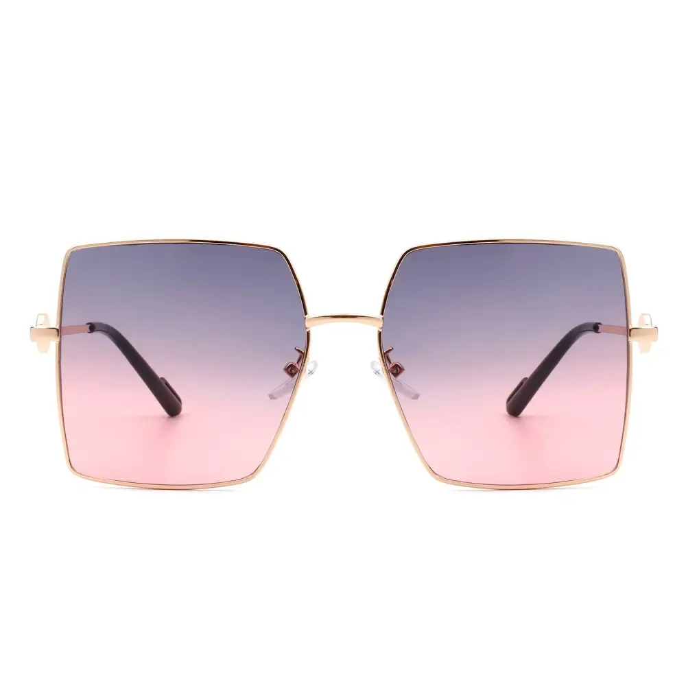Sleek Square Flat Top Frame Sunglasses