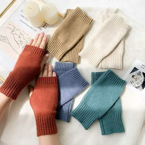 Women'S Knit Fingerless Gloves 87224550C