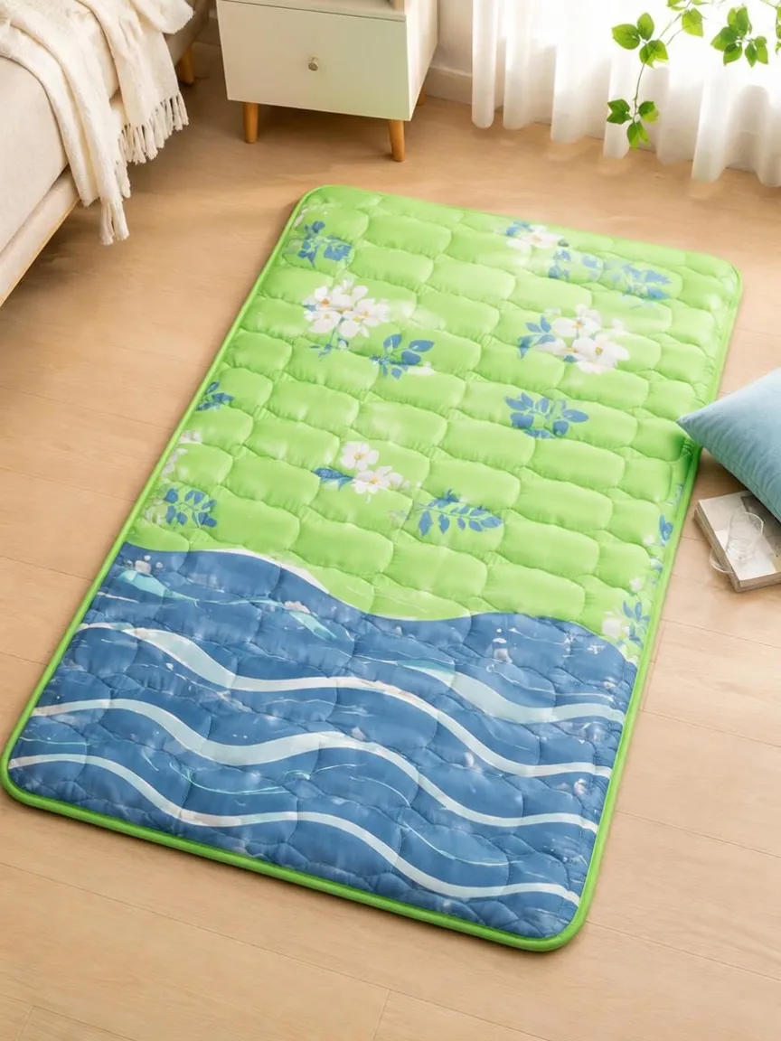 Floral Ocean Wave Print Cooling Mat