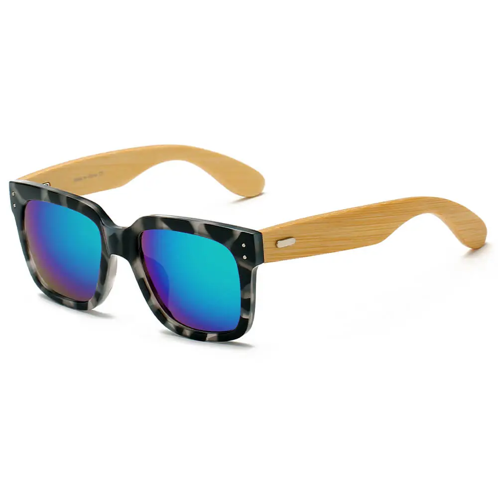 Terry Beaded Square Frame Sunglasses