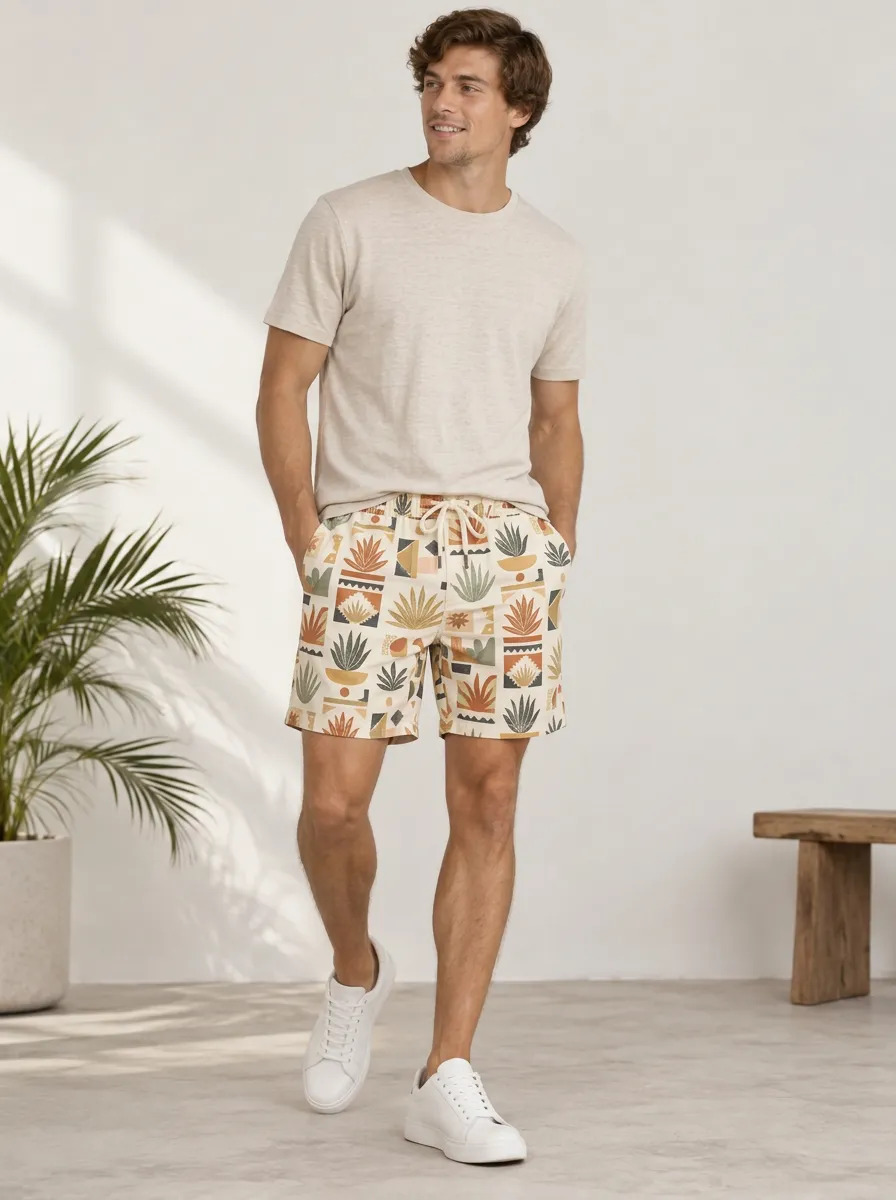Bold Pattern Graphic Print Geometric Print Check Print Men's Patterned Casual Pants