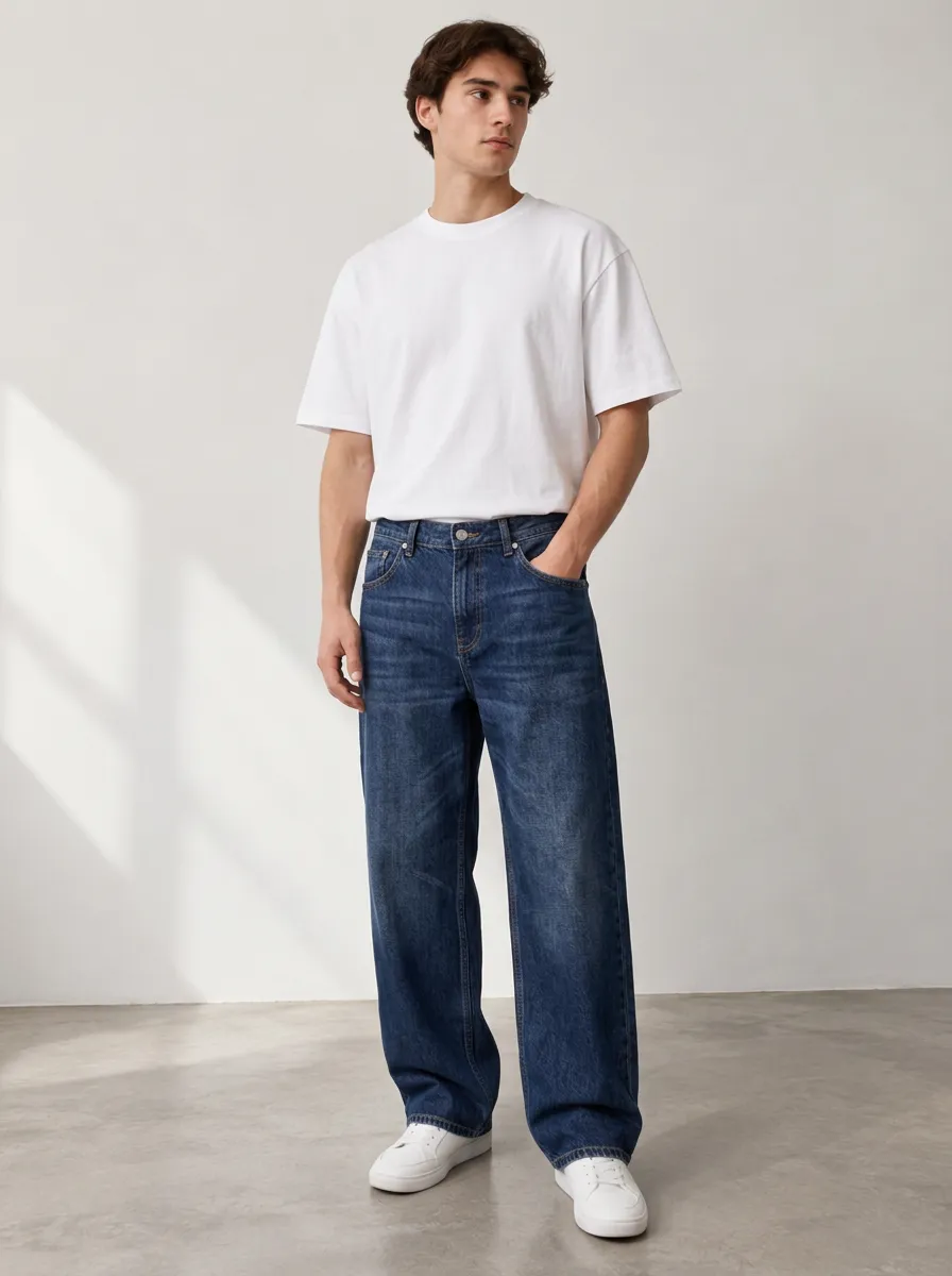 Men's Loose Profile Wide Leg Jeans