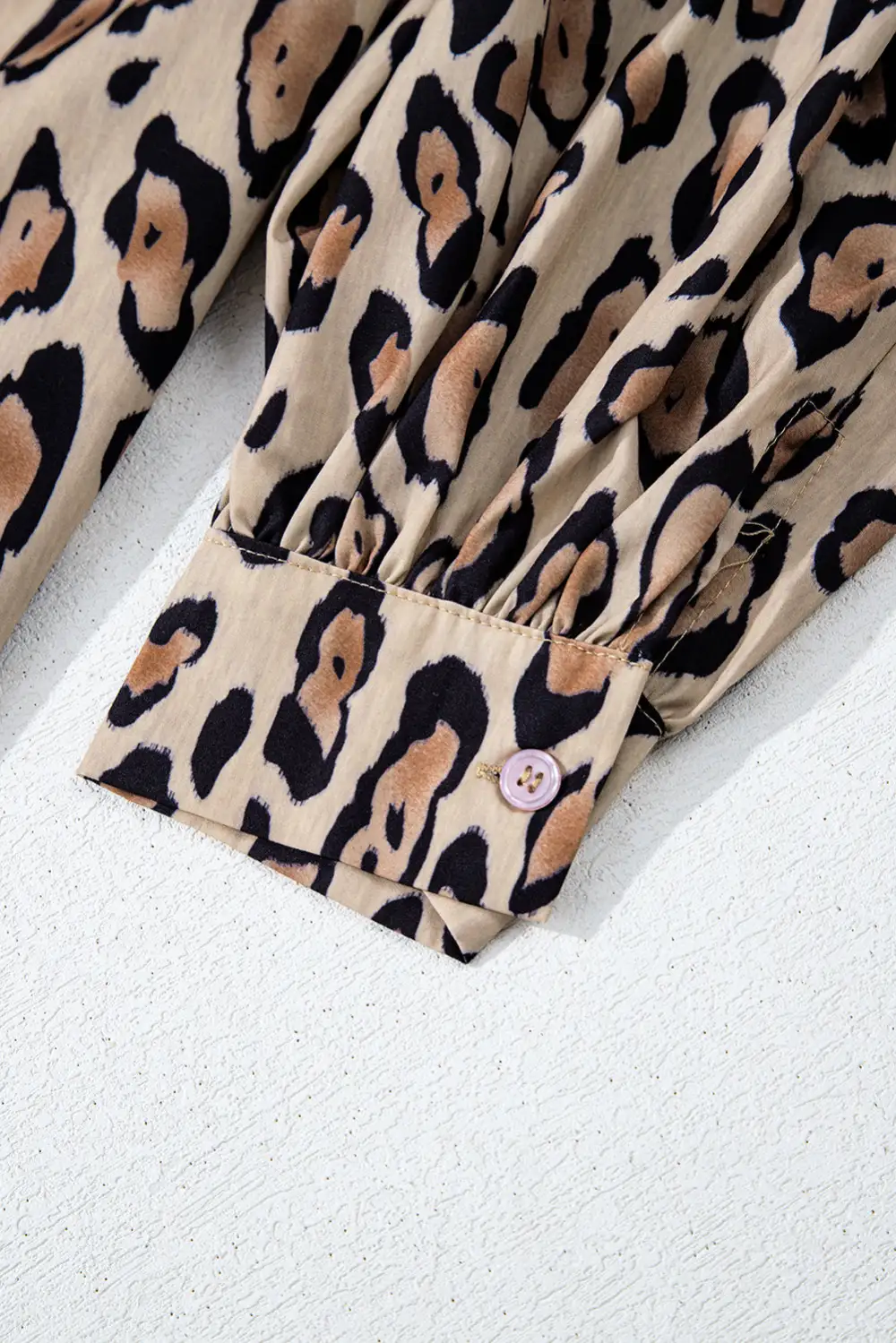 Leopard Print Loose Fit Blouse