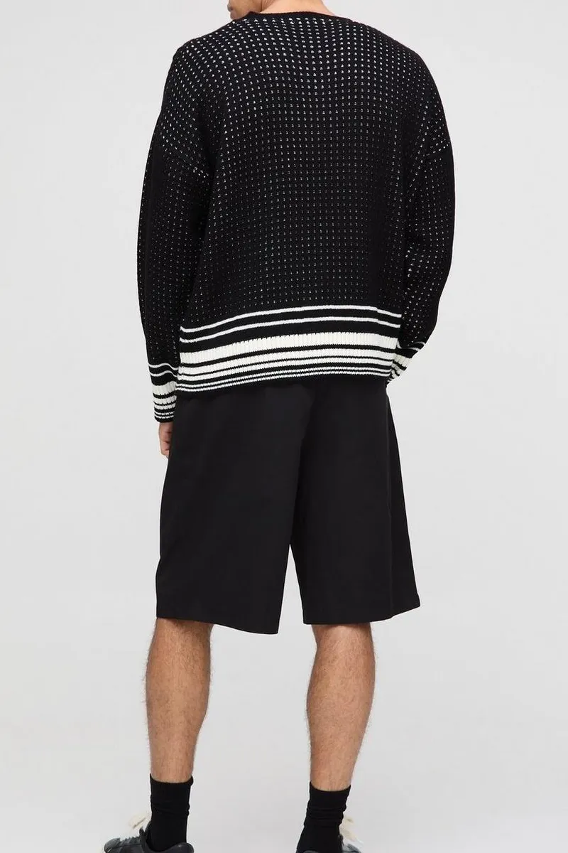 Relaxed Fit Fixed Waistband Pleat Spring And Summer Detail Jort
