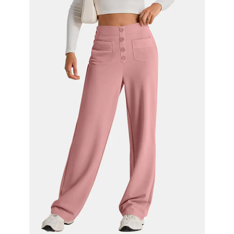 Chic High Waist Wide Leg Pants