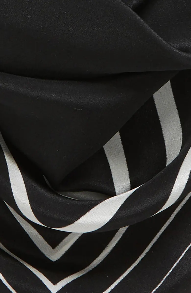Graduated Stripe Silk Scarf