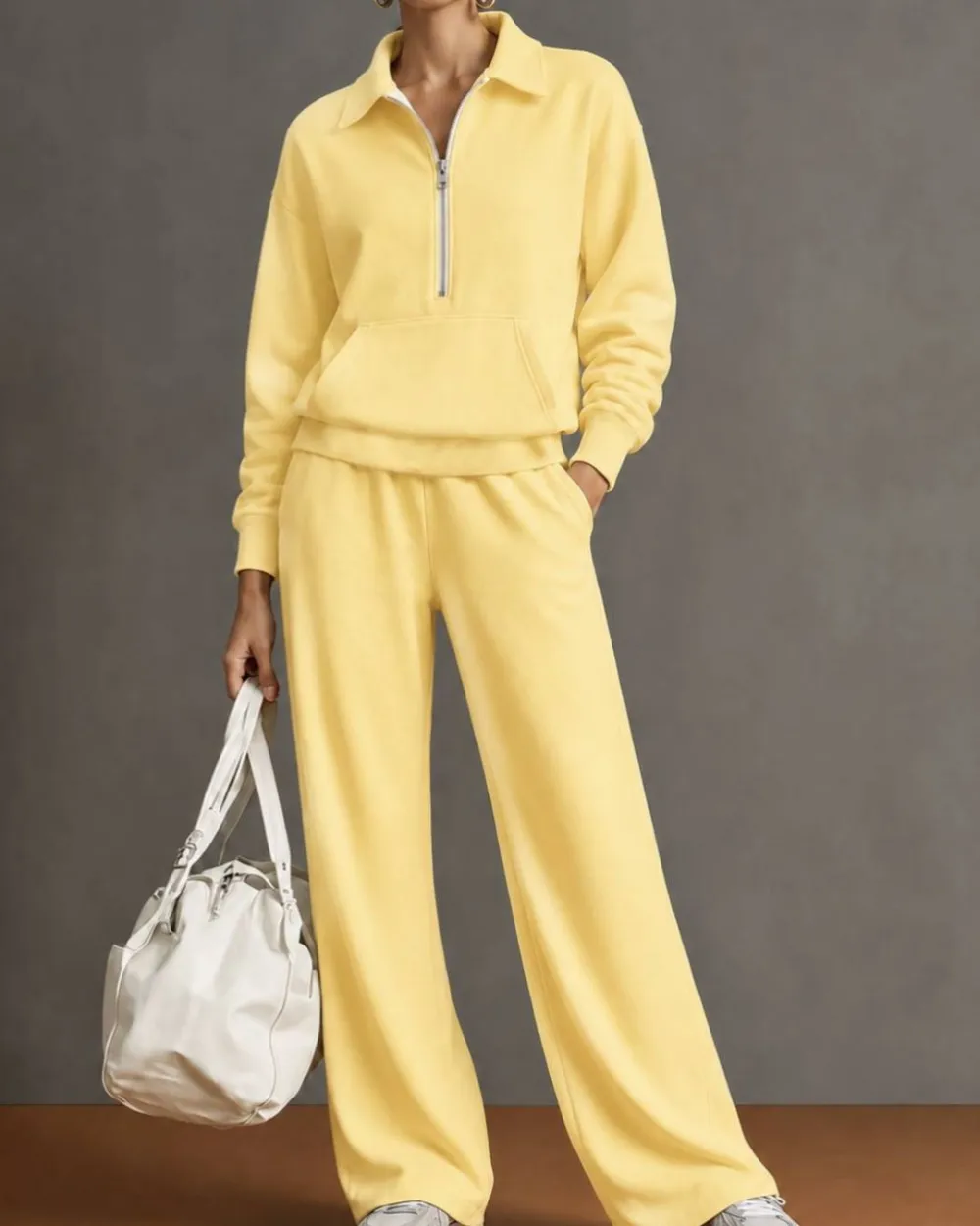 Half-Zip Sweatshirt and Pants Set