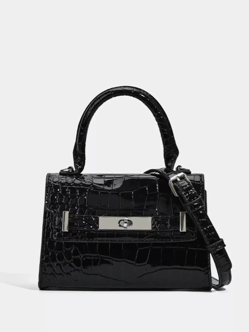 Croc Embossed Handbag