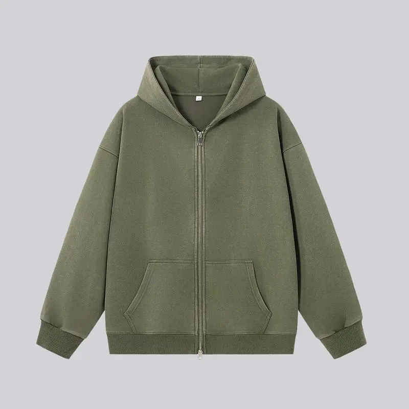 Latitude Womens and Mens Zip Up Hoodies Long Sleeve Fall Oversized Sweatshirts Acid Wash Y2K Jacket with Pockets Casual Fabric Polyester Style