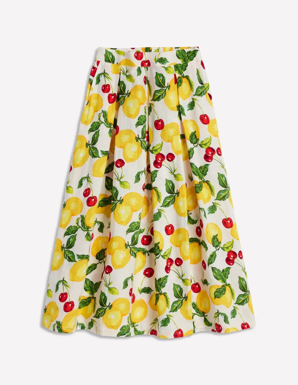 Verity Linen Flower Midi Skirt