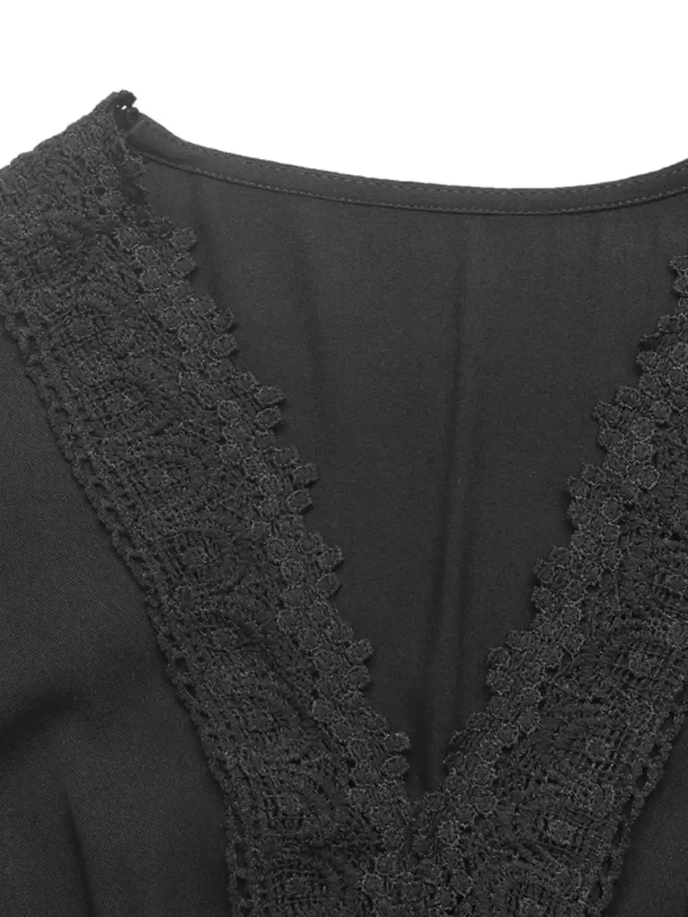 Lace Tiered Lantern Sleeve Dress Casual