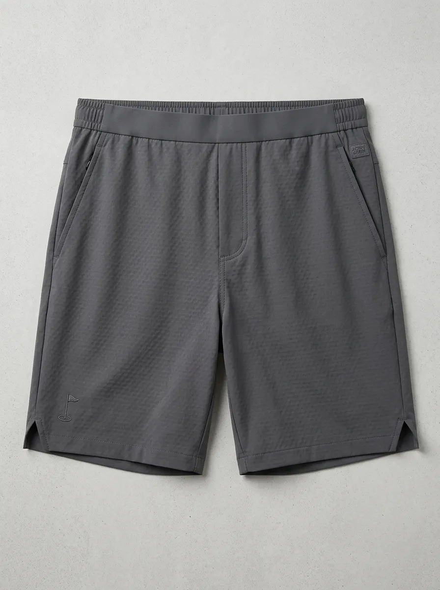 Flag-Motif Golf Athletic Shorts