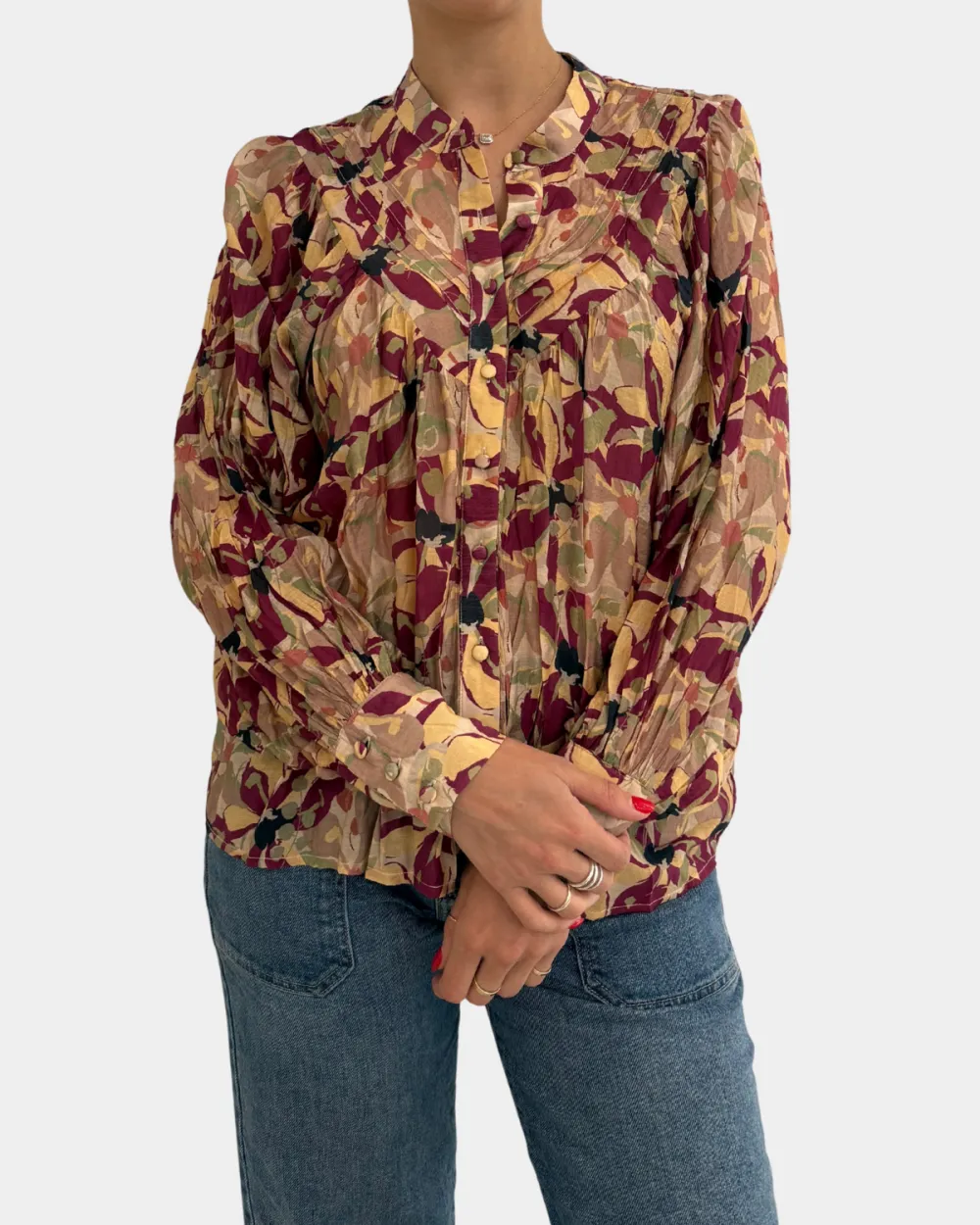 Relaxed Botanical Printed Blouse