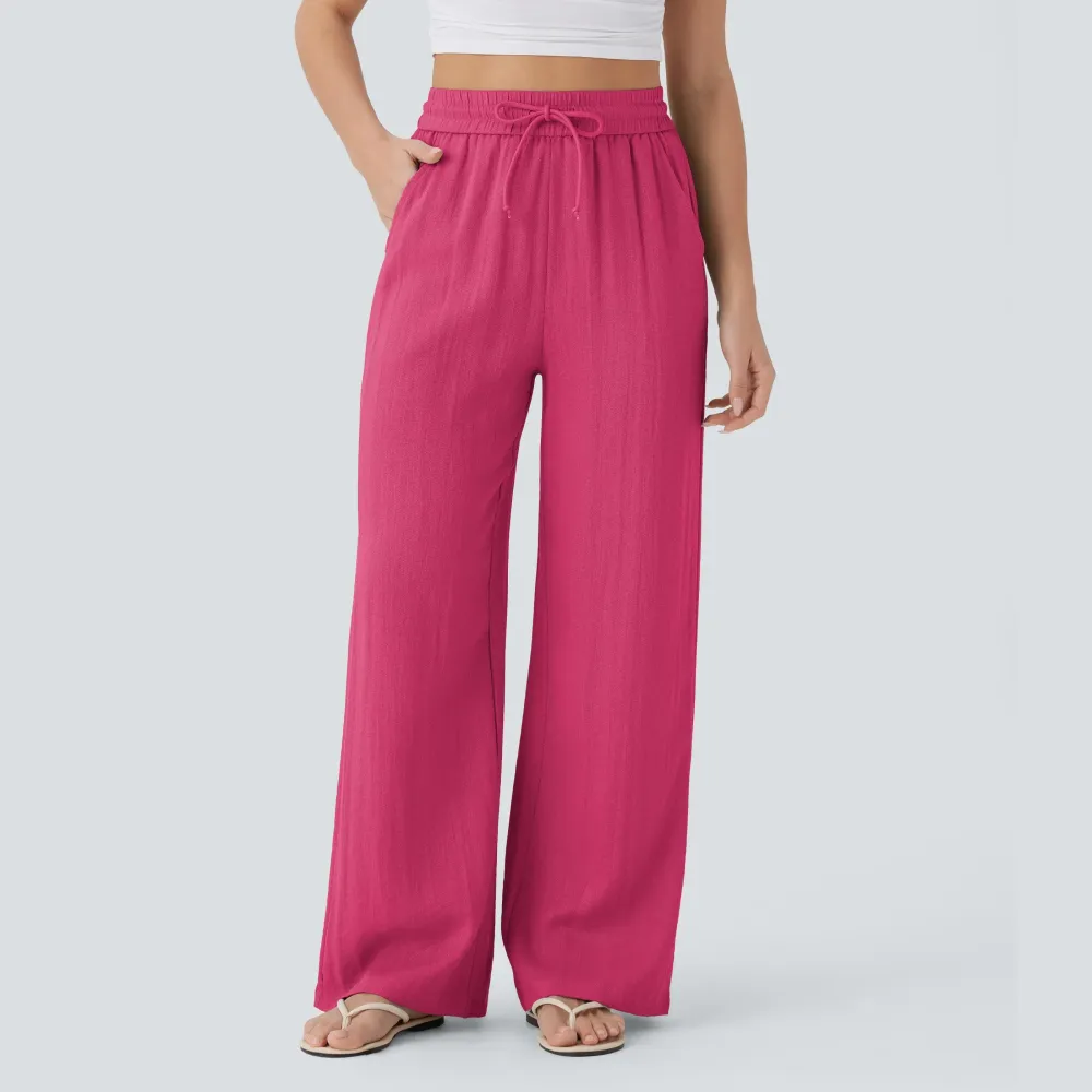 🔥Last Day: 14-Pack Only $35 🔥Women'S High-Waisted Linen Trousers