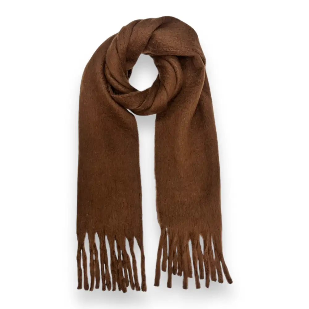 Soft Plain Tasseled Blanket Scarf