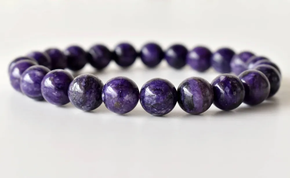 Minimal Charm Bracelet Detail Purple
