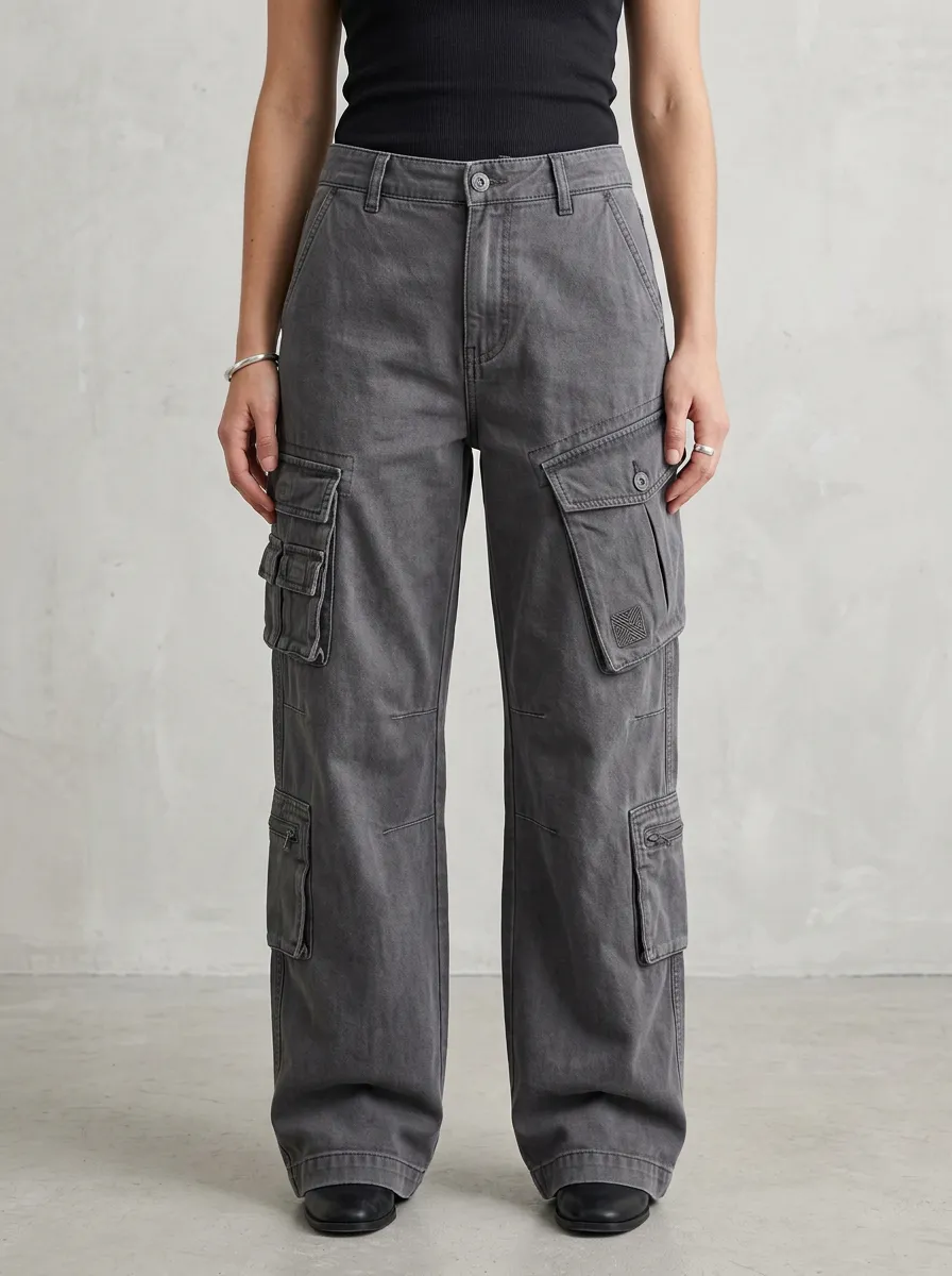 Functional Utility Style Multi Pocket Edit Women's Multi Pocket Cargo Pants