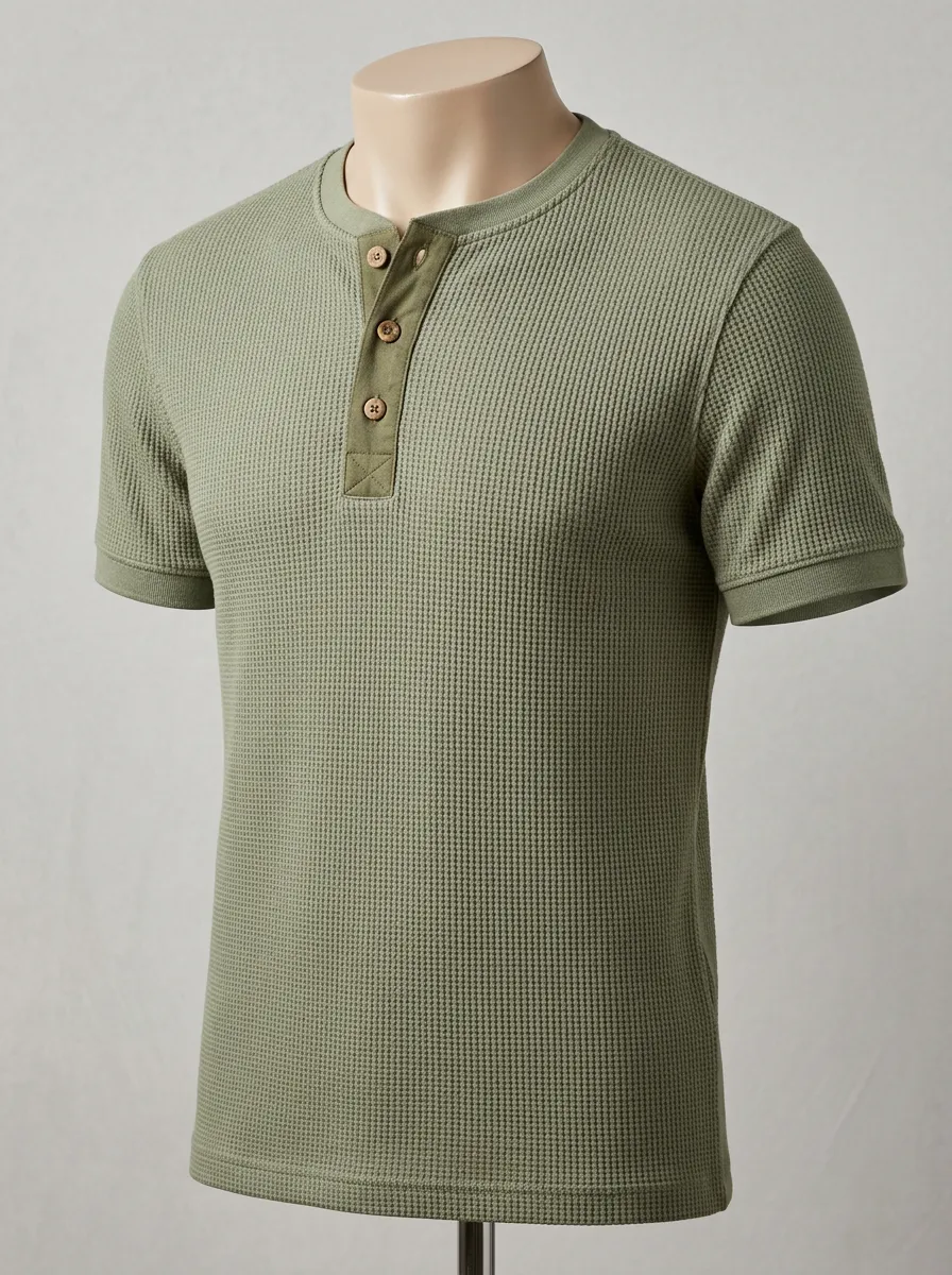 Classic Daily Men's Short-Sleeve Henley Shirt