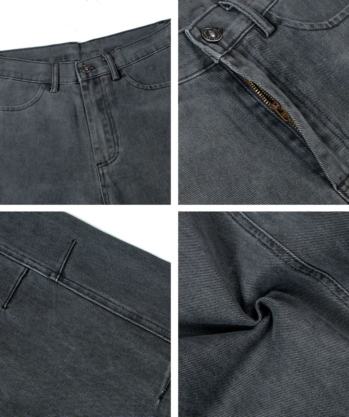 Distressed Washed Slash Denim Jeans