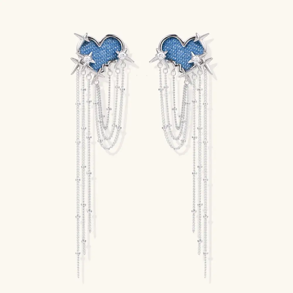 Starfall Heart Earrings