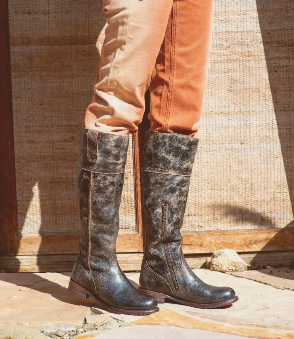 Lug-Sole Streamlined Riding Boots