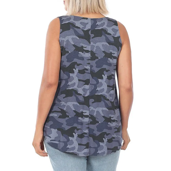 Printed Camouflage Tank Top
