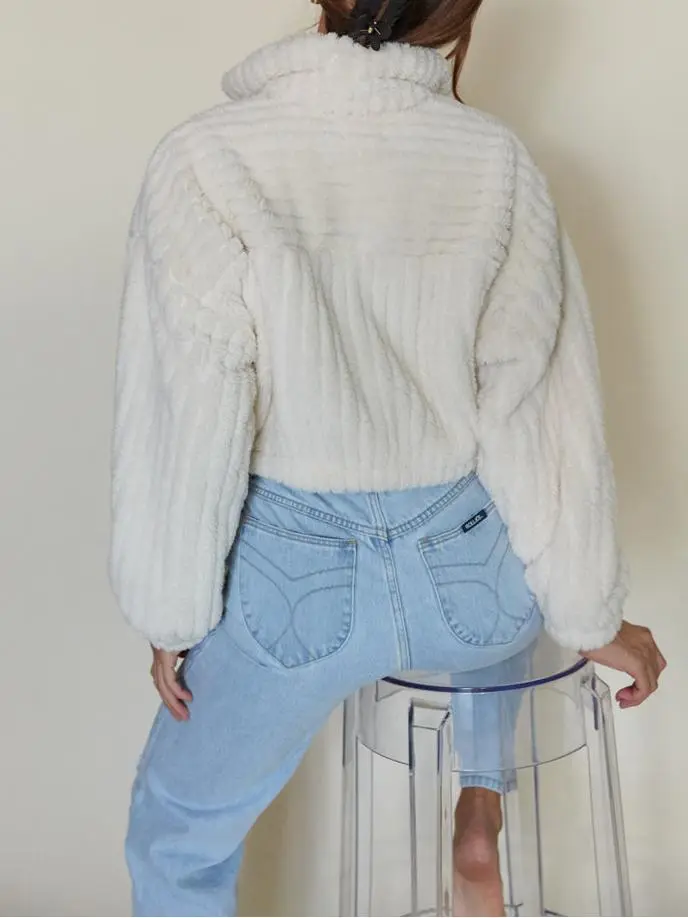 Cropped Plush Jacket