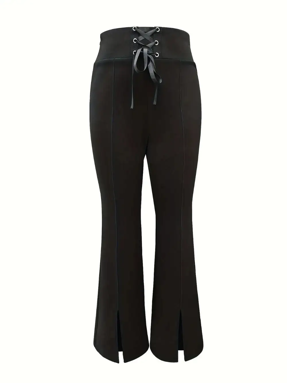 Lace Detail High Waist Pants