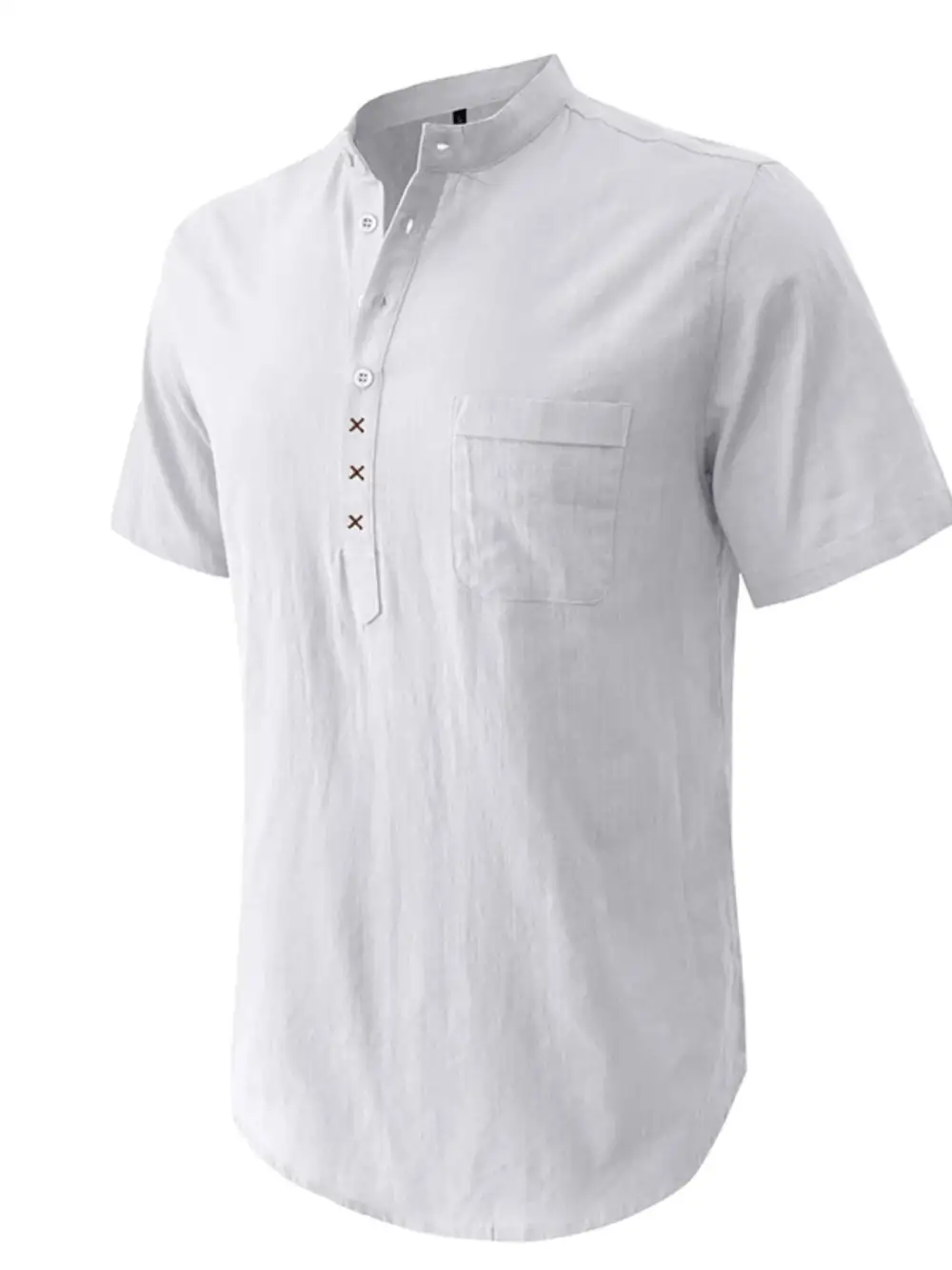 Classic Short-Sleeve Linen-Blend Polo Shirt