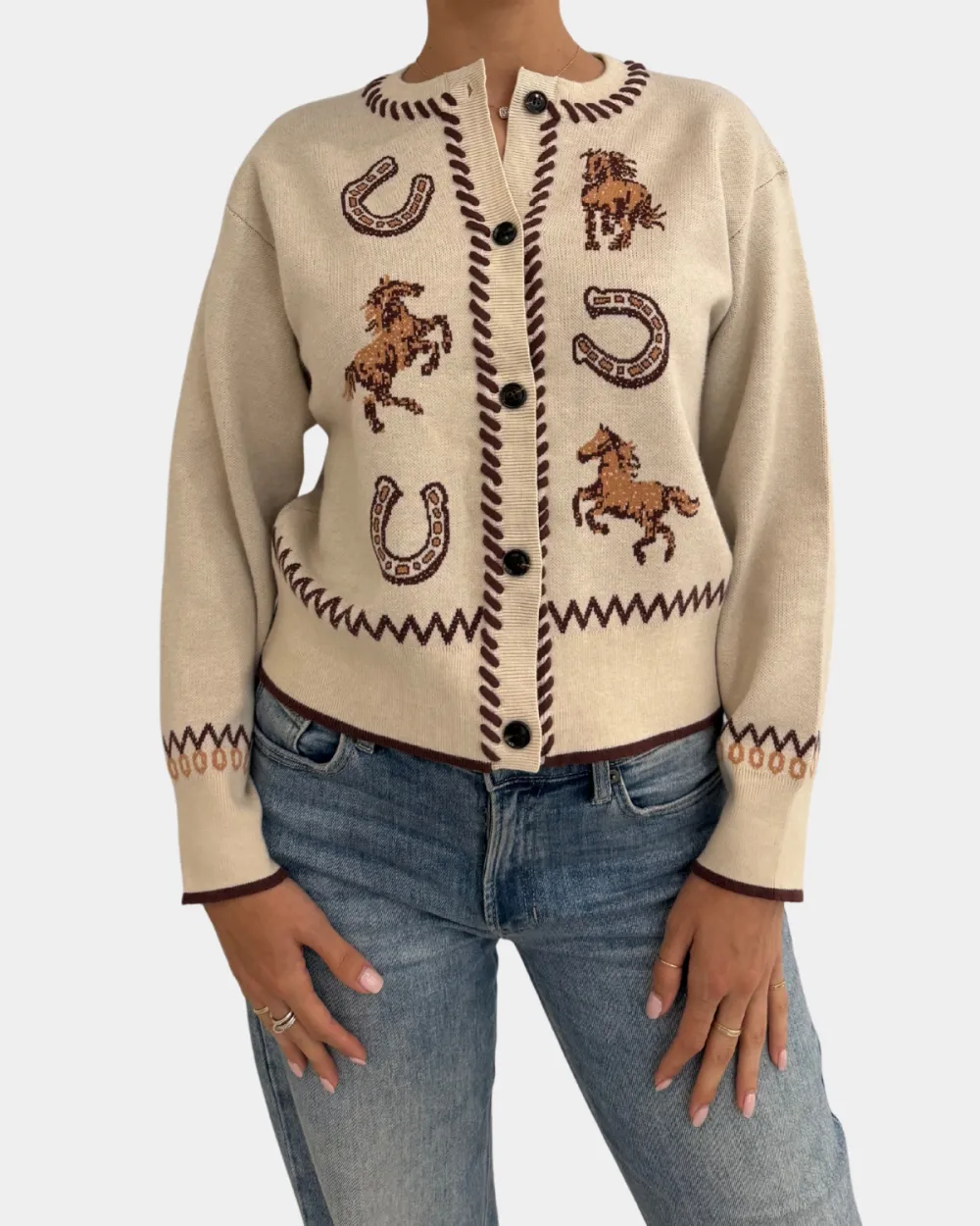 Western Intarsia Cardigan